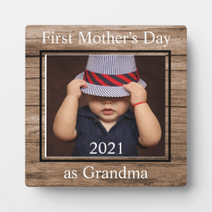 First Mother Day Oma Custom Foto Plaque Fotoplatte