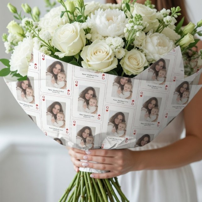 First Mother’s Day Personalized Photo  Geschenkpapier (Von Creator hochgeladen)