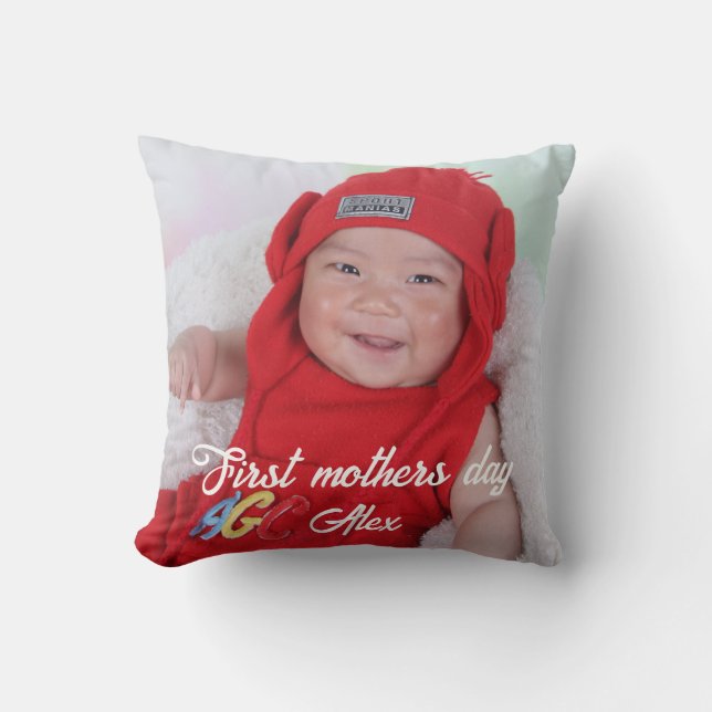 First mother's day custom photo  kissen (Vorderseite)
