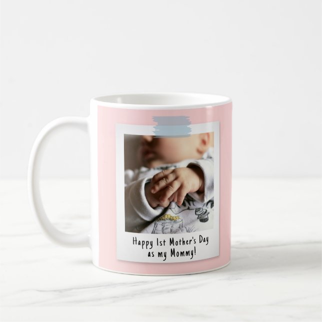 First Mother's Day Snapshot Style Foto Kaffeetasse (Links)