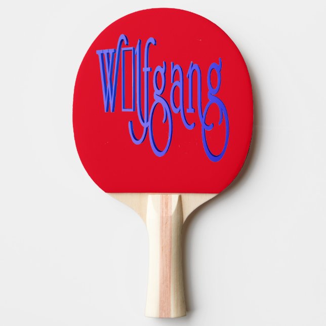 First name Wolfgang Tischtennis Schläger (Vorderseite)