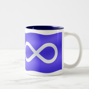 First Nations Geschenke Metis Flag Kaffee Cup Tass Zweifarbige Tasse