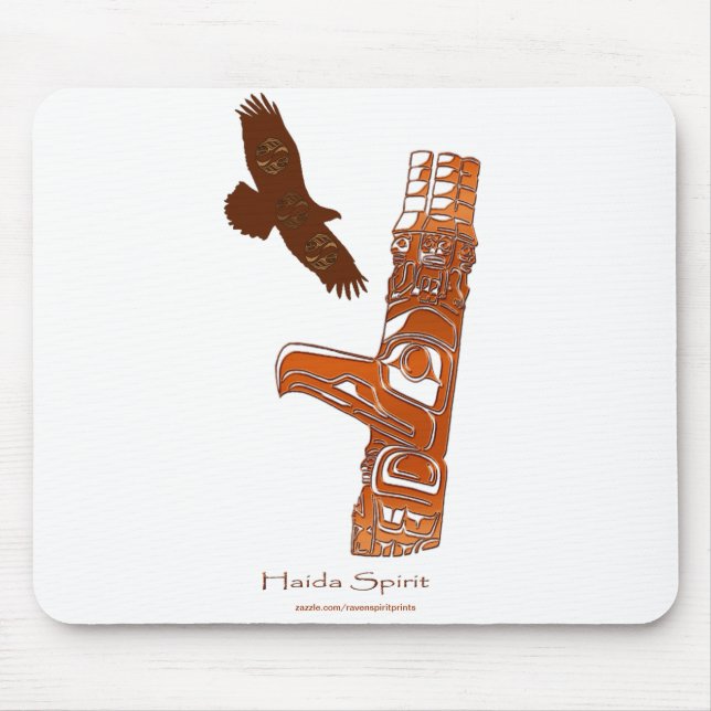 First Nations Haida Eagle & Totem Pole Mousemat Mousepad (Vorne)