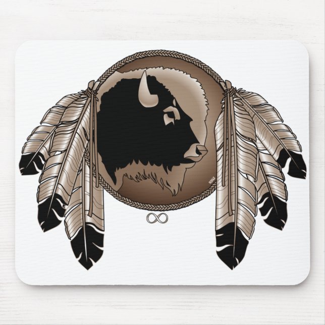 First Nations Wildlife Gaben Native Art Mousepad (Vorne)