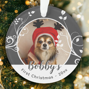 First Puppy Christmas Folig Nom du chien Photo