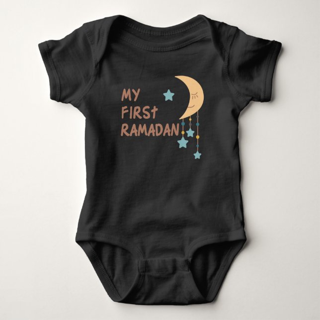 First Ramadan Baby Bodysuit - muslimisches Geschen Baby Strampler (Vorderseite)