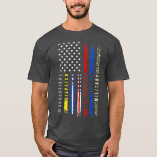 First Responder Hero Flag Nurse EMS Police Fire T-Shirt