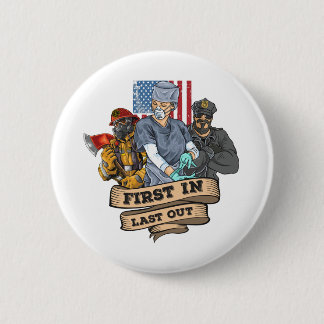 First Responders Day Feuerwehrpolizei Button