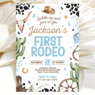 First Rodeo Birthday Invitation for Boy Einladung
