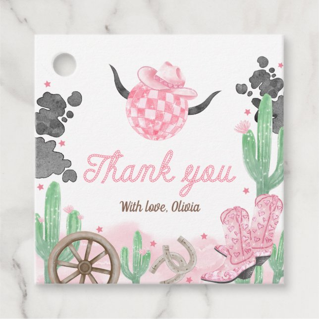 First Rodeo Boho Wild West Geschenkanhänger (Vorderseite)