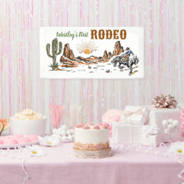 First Rodeo Boy Birthday Banner