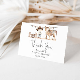 First Rodeo Boy Birthday Dankeskarte