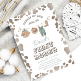First Rodeo Cowboy Kleidung Western Boy Birthday Einladung