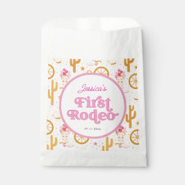 First Rodeo Cowgirl Pink 1st Birthday Party Geschenktütchen