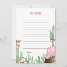 First Rodeo Pink Wild West Time Capsule Cards Einladung