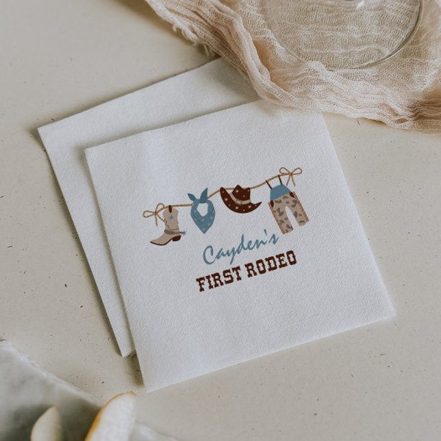 First Rodeo Western Cowboy 1. Geburtstag Napkins Serviette (Von Creator hochgeladen)