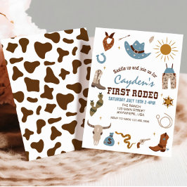 First Rodeo Western Cowboy First Birthday Einladung