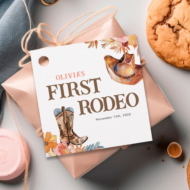 First Rodeo Western Girl 1. Geburtstag Geschenkanhänger (Von Creator hochgeladen)