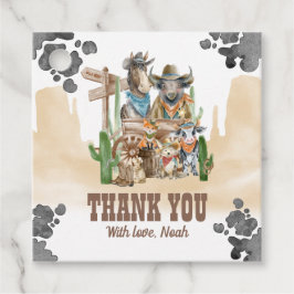 First Rodeo Wild West Thank You Geschenkanhänger