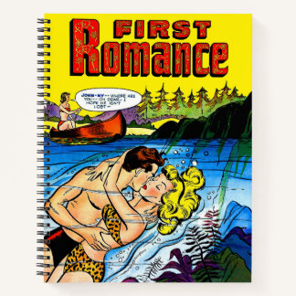 First Romance 07 Hübsch Girl Vintage Comicen Notizbuch