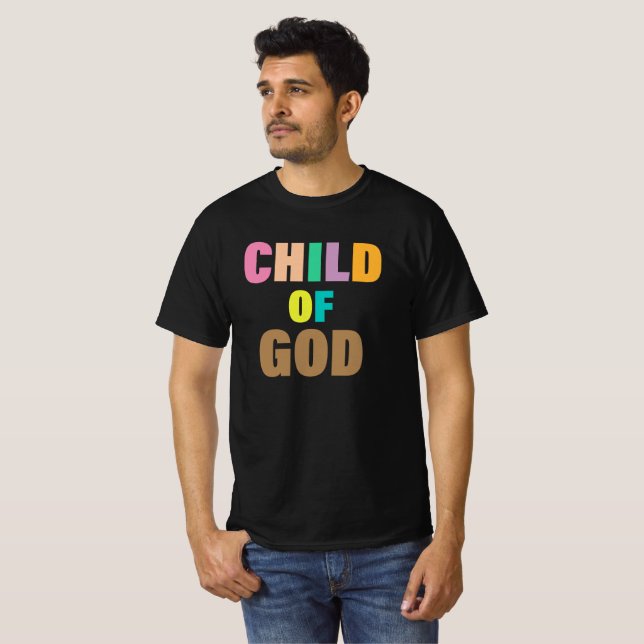 First Say God Unique Christian Typography T-Shirt (Devant entier)