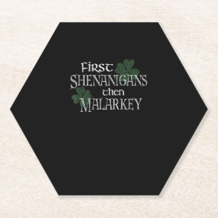 First Shenanigans dann Malarkey Funny Irish Pride Untersetzer