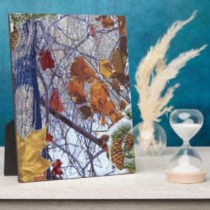 First Snow Winter Camouflage Print Fotoplatte