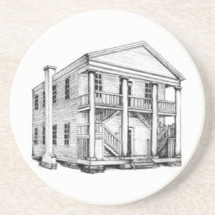 First Stanly Landkreis Courthouse - Sandstone Unte Getränkeuntersetzer