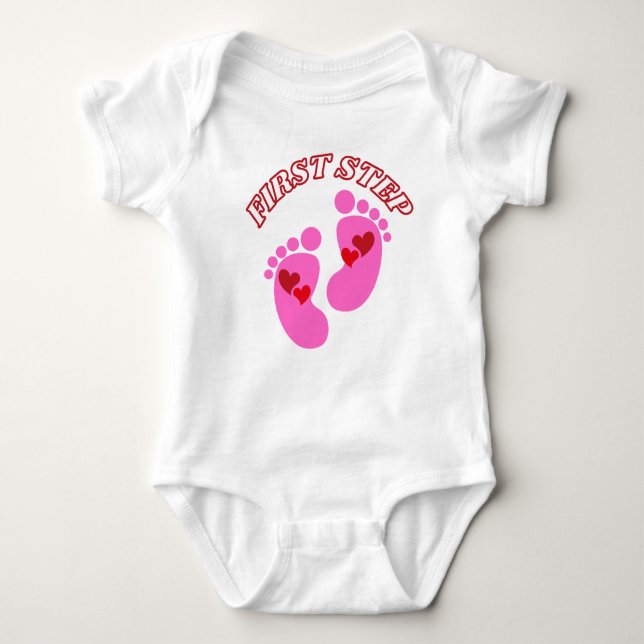 First Step Baby Bodysuit Baby Strampler (Vorderseite)