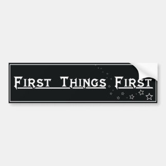 First Things First Aufkleber Wiederherstellung AA Autoaufkleber