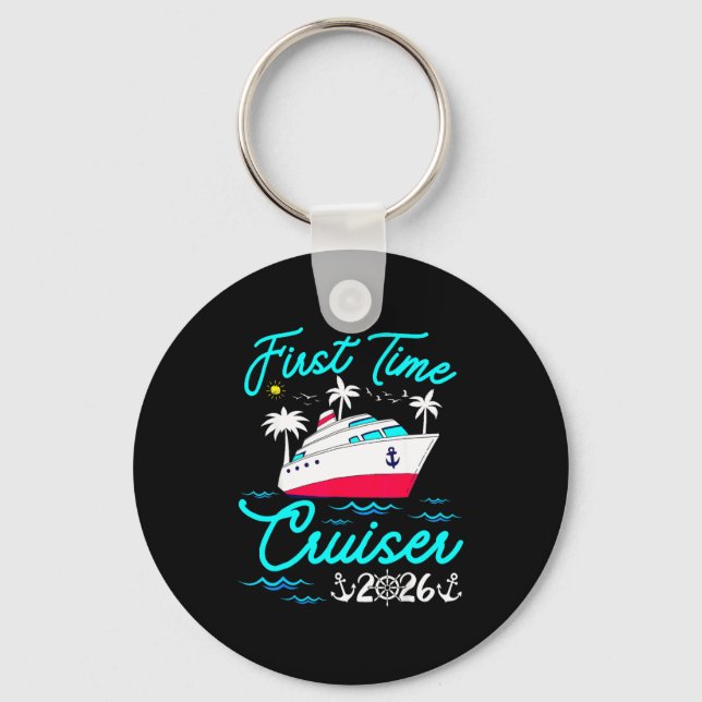 First Time Cruiser 2026 1st Cruise Vacation Family Schlüsselanhänger (Vorderseite)