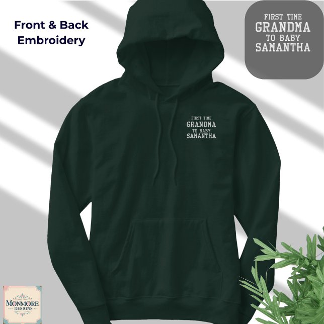 First Time Grandma – Custom Embroidered Shirt (Von Creator hochgeladen)