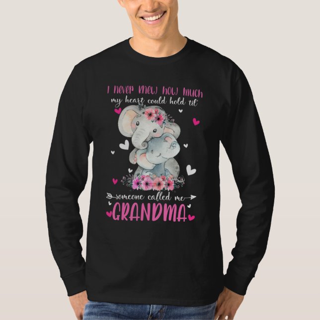 First Time Grandma Lovely Elephants Mothers Day Gr T-Shirt (Vorderseite)