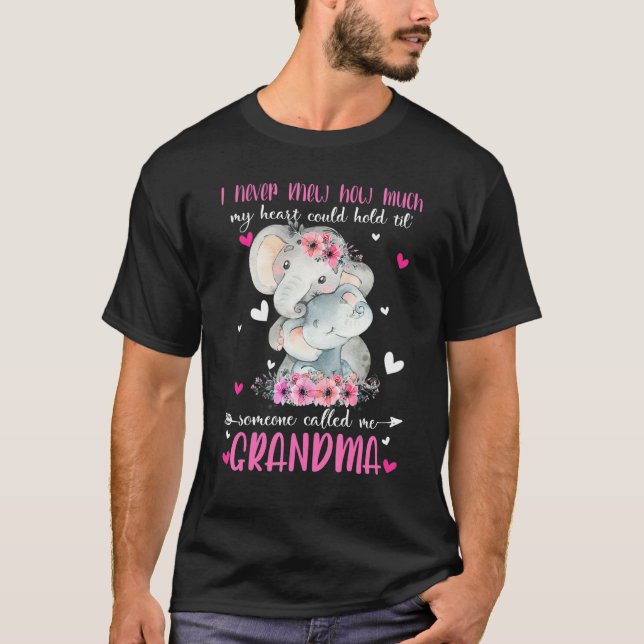 First Time Grandma Lovely Elephants Mothers Day Gr T-Shirt (Vorderseite)