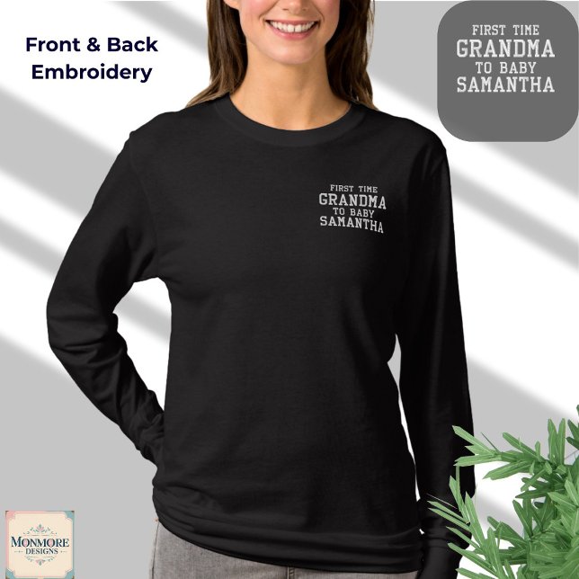 First Time Granny – Custom Embroidered Shirt (Von Creator hochgeladen)