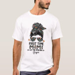 First Time Mimi Est. 2022 Messy Bun Xmas Floral Or T-Shirt<br><div class="desc">I'm Going To Be A Mimi EST 2022 Let The Spoiling Begin Birthday Christmas Thanksgiving Kids Gift New Mimi In Mother's Father's Day Clothes Gifts Christmas Costume Pregnancy Announcement Mommy New Mimi Outfit Adults Youths 1St Fathers Mothers Day. Perfect Messy Bun Mimi Xmas Pajama Ornament Shirt For Father's Day, Mother's...</div>