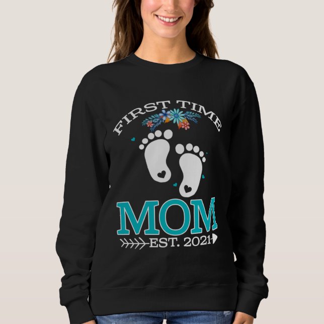 First Time Mom 2021 New Grandpa to be  Baby Sweatshirt (Vorderseite)