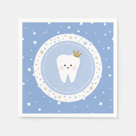 First Tooth and Stars Paper Napkin Serviette