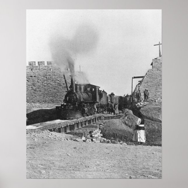 First train passing through the wall of Peking, Ch Poster (Vorne)