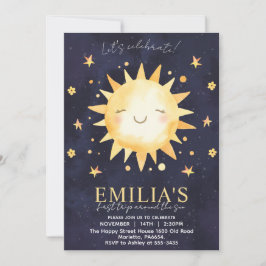 First Trip Around The Sun Invitation for Birthday Einladung