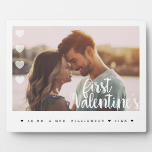 First Valentine ist als Mr & Mrs Minimal Couple Fo Fotoplatte