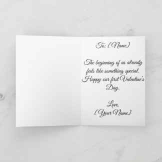 First Valentine's Day Together | Valentines Card Karte