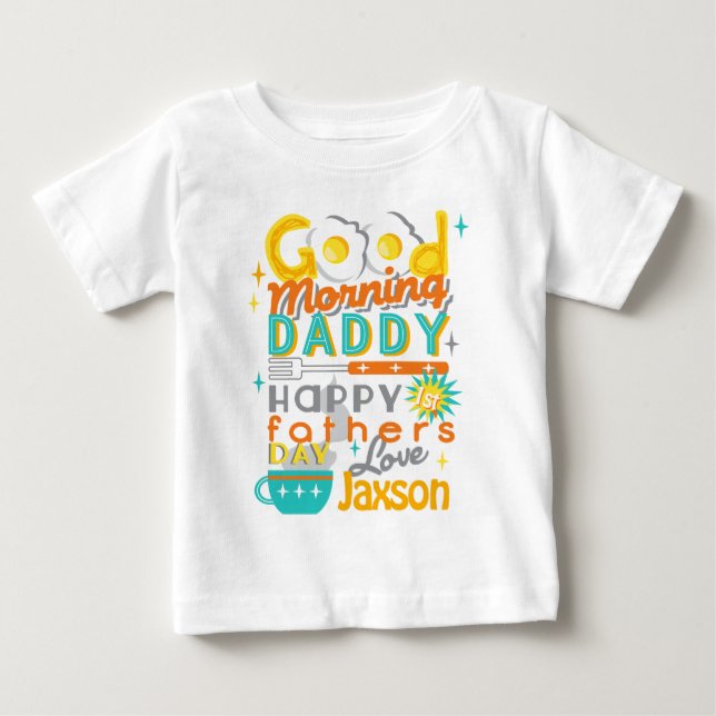 First Vathers Day Baby Tshirt Retro (Vorderseite)