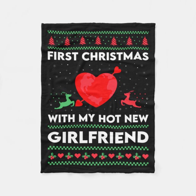 First Xmas With My New Girlfriend Men Ugly Christ  Fleecedecke (Vorderseite)