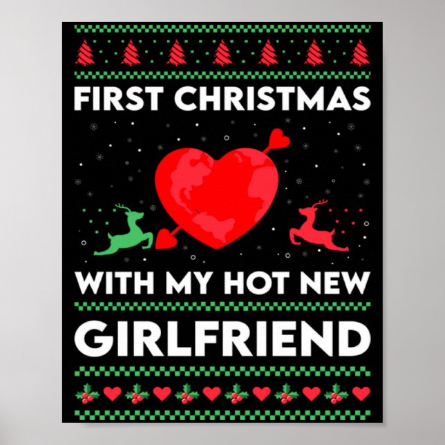 First Xmas With My New Girlfriend Men Ugly Christ  Poster (Vorne)