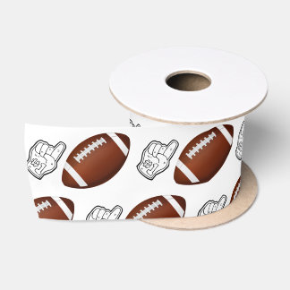First Year Down Football Birthday  Satinband