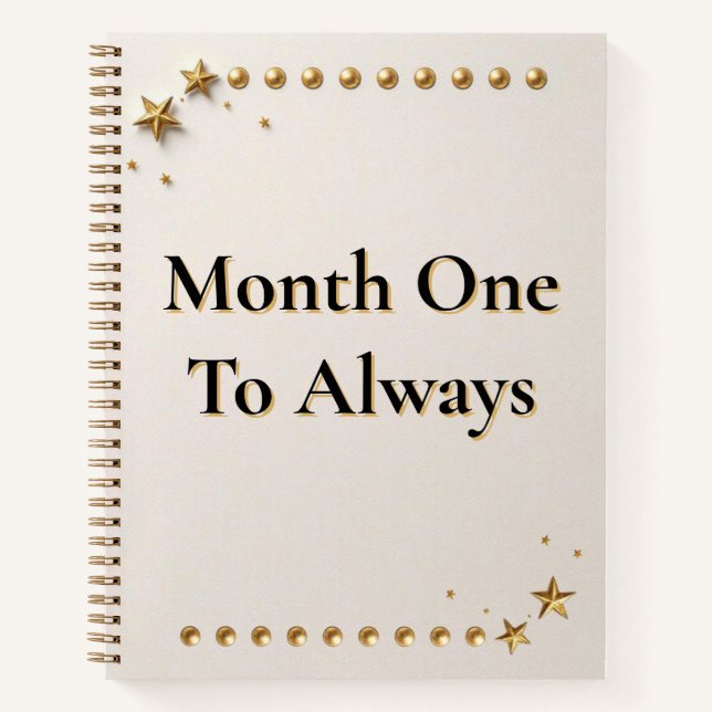 First-Year Memory Keeper | Newlywed Milestone Trac Notizbuch (Vorderseite)