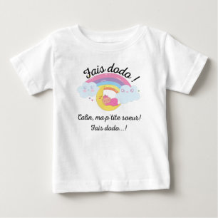 Fis dodo ma ptite soeur baby t-shirt