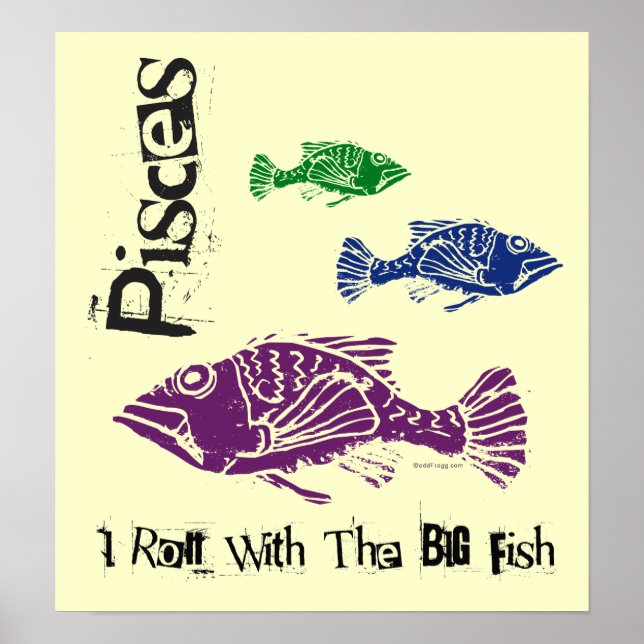 Fisces Big Fish Zodiac Poster (Vorne)