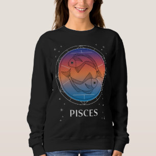 Fisces Dreams Colorful Celestice Fisces Zodiac Sweatshirt